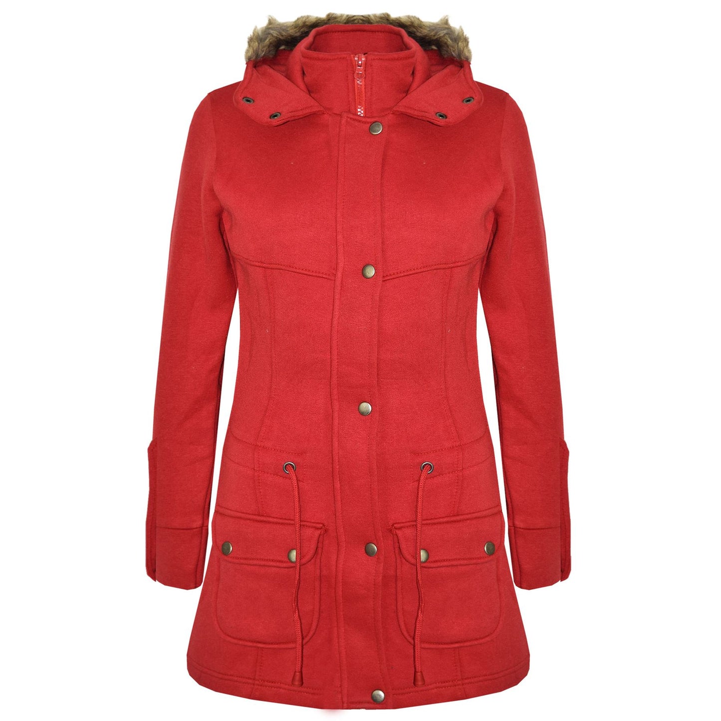 GIRLS COAT KIDS FLEECE PARKA JACKET LONG FAUX FUR HOODED SUMMER COATS AGE 7-13Y