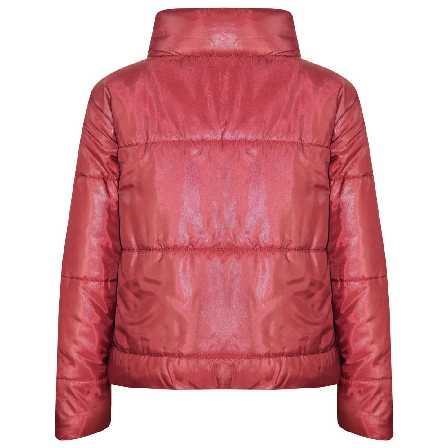 Girls Jacket Kids Wetlook Cropped Padded Quilted Puffer Bubble Jackets Coat 5-13