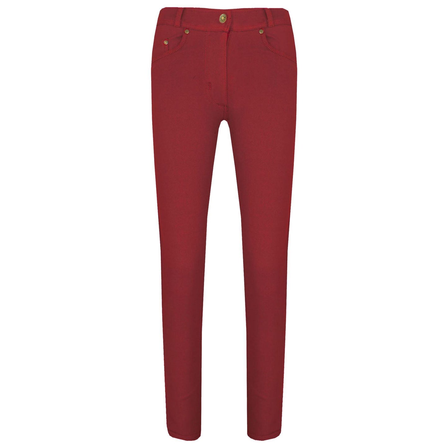 Kids Skinny Jeans Girls Stretchy Jeggings Fit Pants Coloured Trousers 5-13 Years