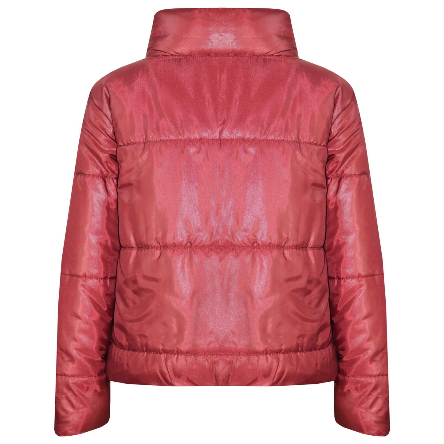 Girls Jacket Kids Wetlook Cropped Padded Quilted Puffer Bubble Jackets Coat 5-13