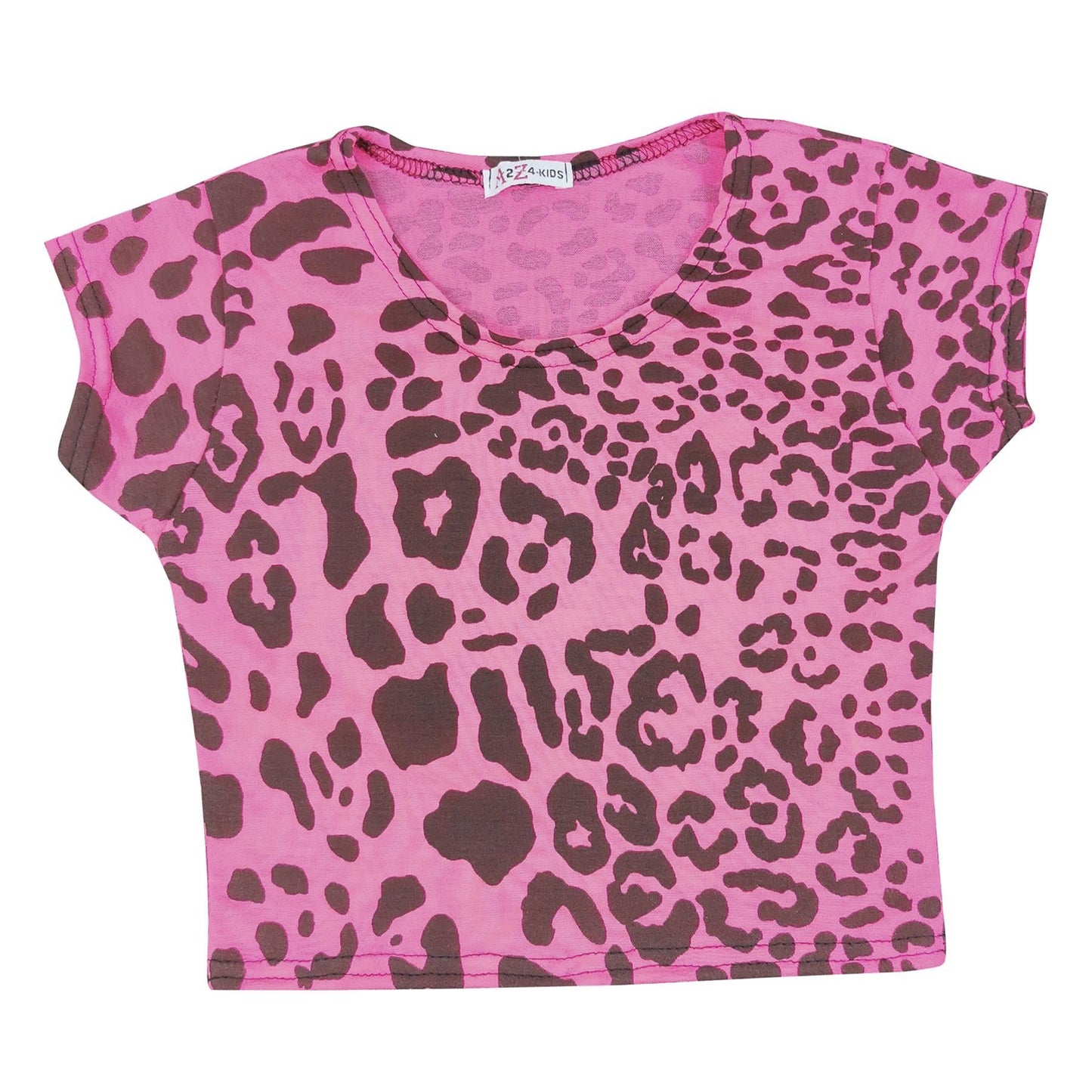 Kids Girls Crop Tops Leopard T-Shirt Tank Top & Tees New Age 5-13 Years
