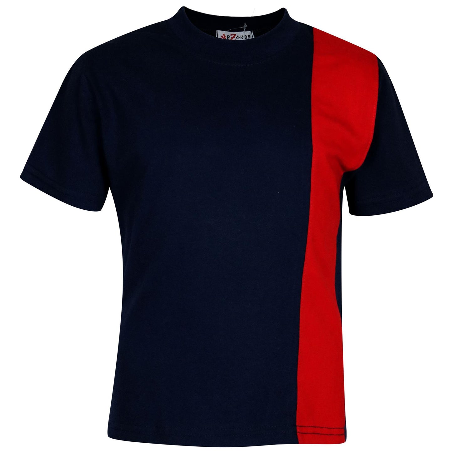 Kids Boys T Shirt Shorts 100% Cotton Contrast Panel Top Summer Short Set 5-13 Yr