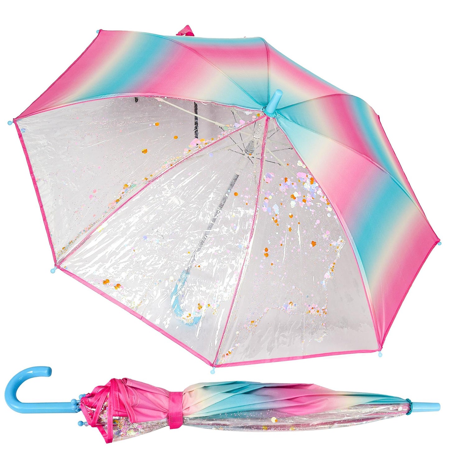 A2Z 4 Kids Stick Umbrella Rainbow Walking Umbrellas Wind Water Proof 95cm Brolly