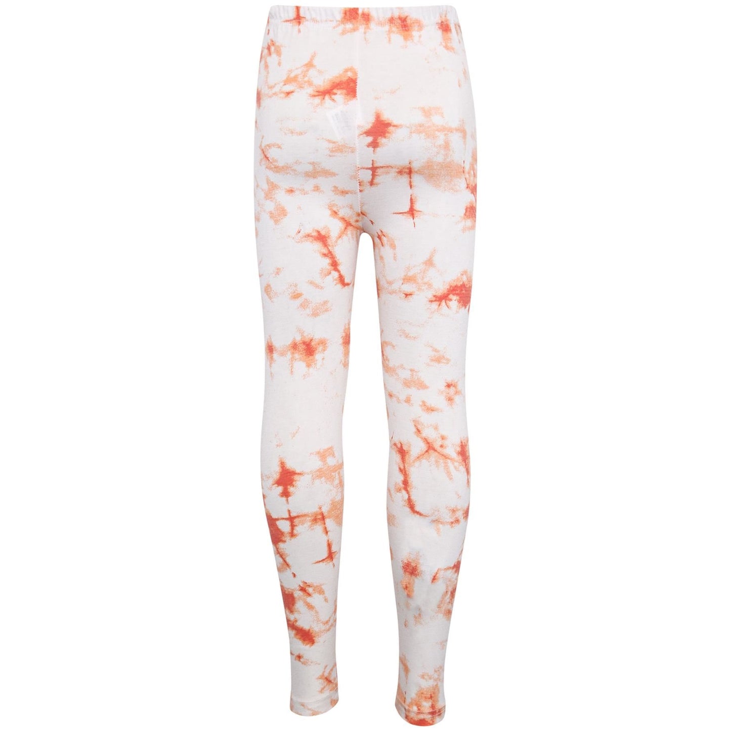 Kids Girls Leggings Tie Dye Orange Print Stylish Fahsion Dance Legging Pants
