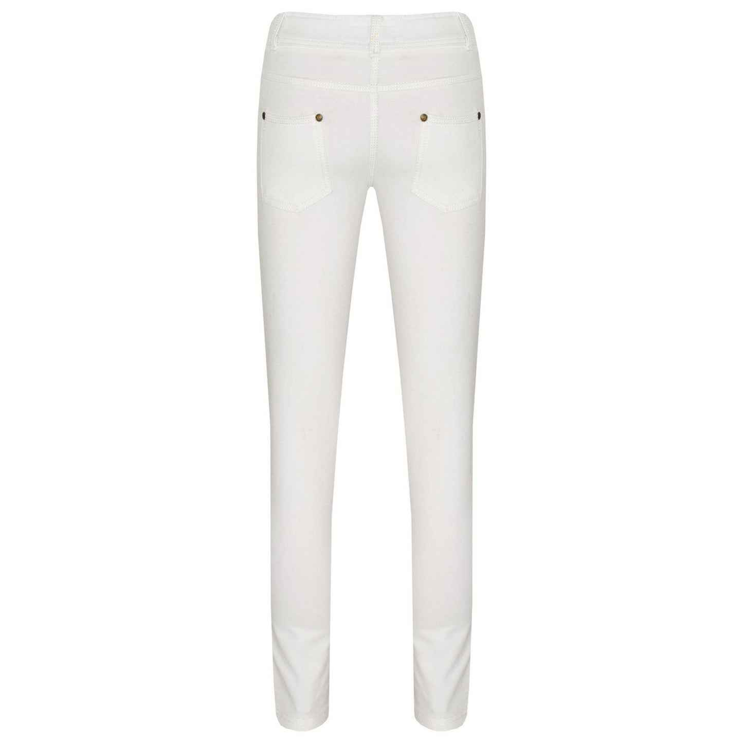 Kids Skinny Jeans Girls Stretchy Jeggings Fit Pants Coloured Trousers 5-13 Years