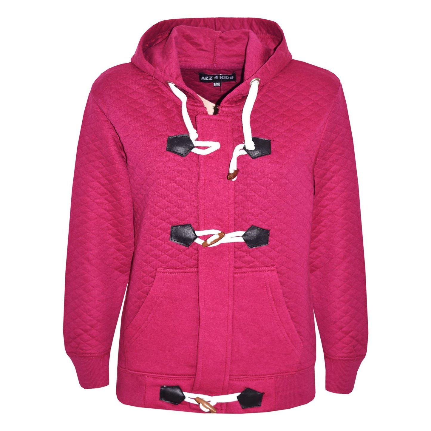 KIDS GIRLS BOYS DUFFEL HOODIE KIDS QUILTED FLEECE HOODED JACKET AGE 7-13 YEARS