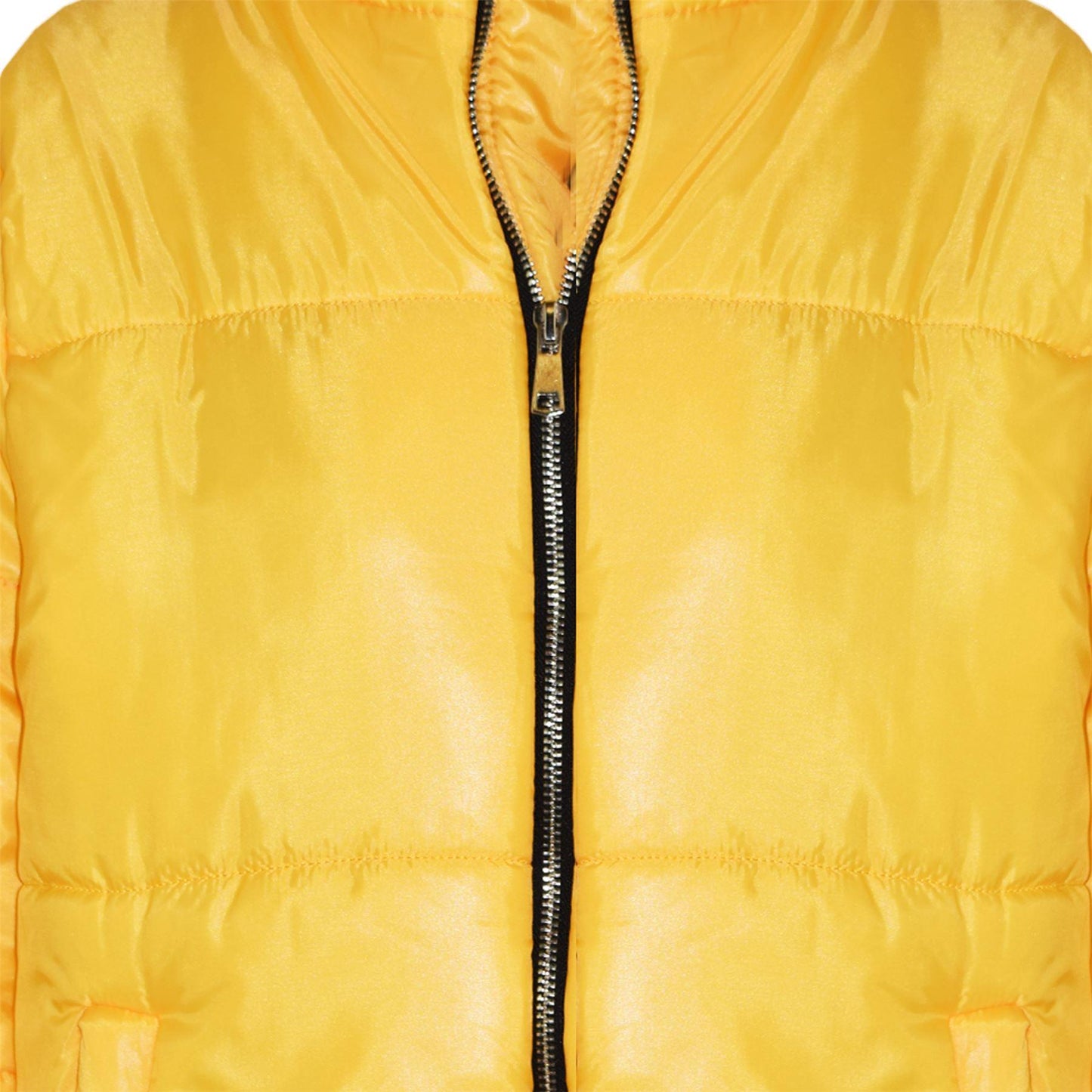 Girls Jacket Kids Wetlook Cropped Padded Quilted Puffer Bubble Jackets Coat 5-13
