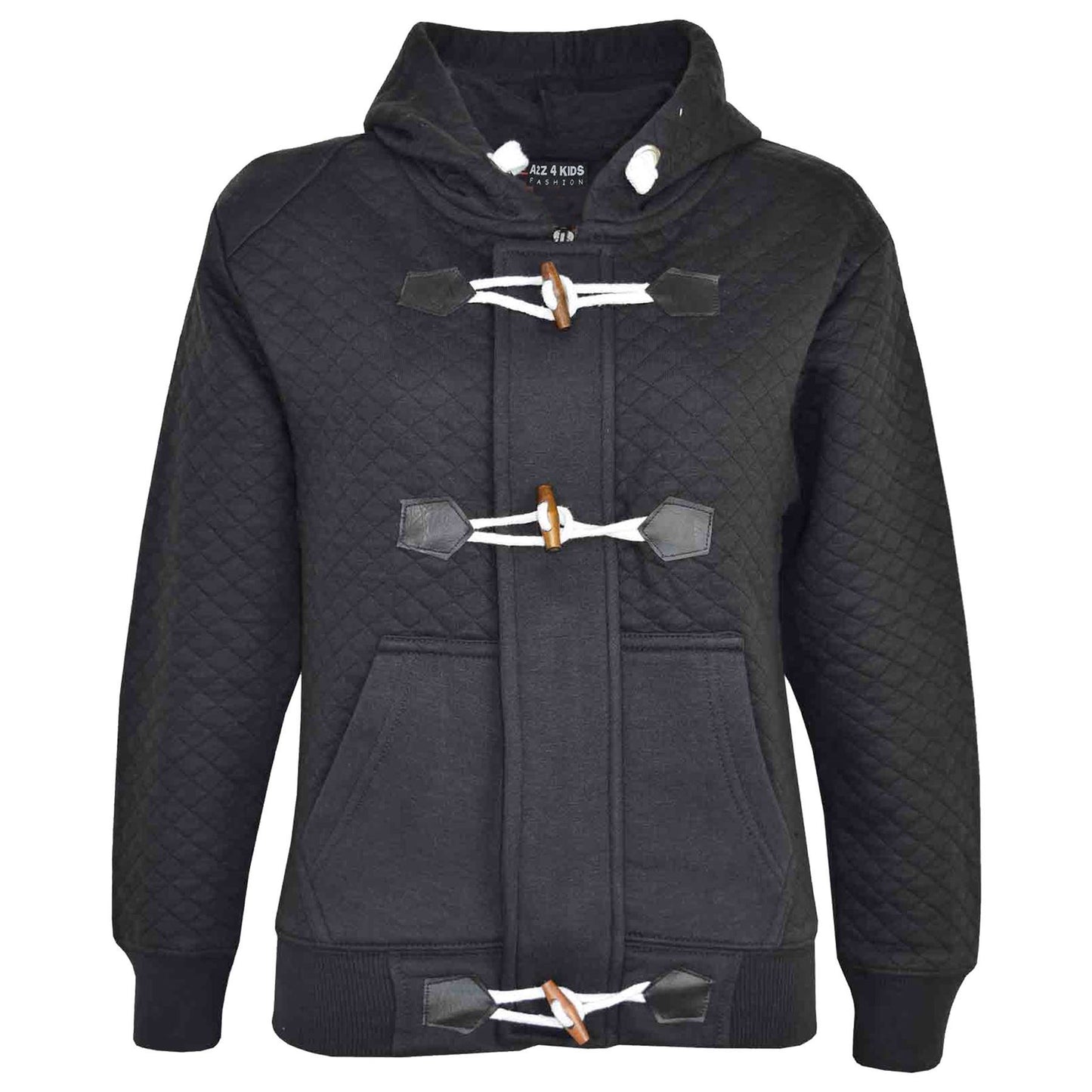 KIDS GIRLS BOYS DUFFEL HOODIE KIDS QUILTED FLEECE HOODED JACKET AGE 7-13 YEARS
