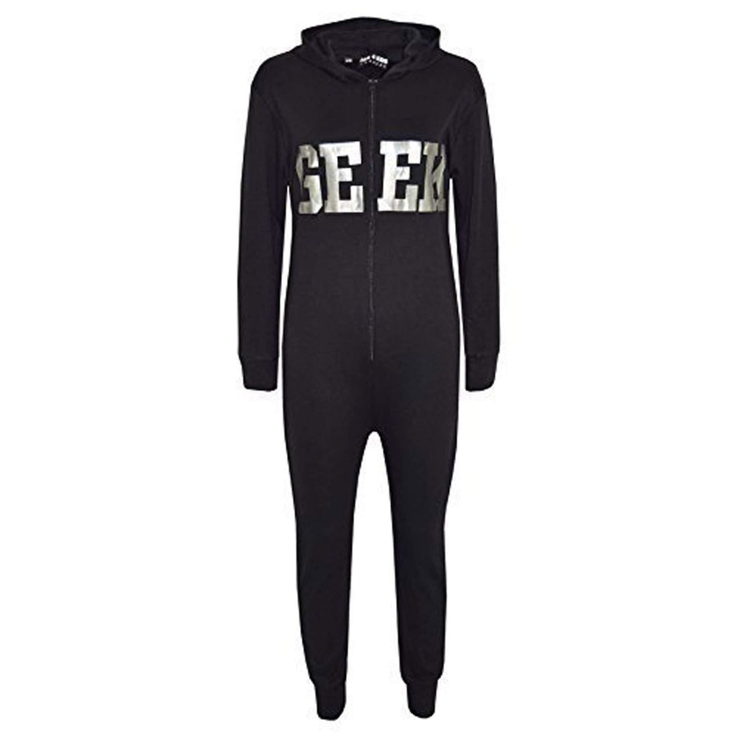 Kids Girls Boys GEEK Print A2Z Onesie One Piece Summer Jumpsuit PJ's 7-13 Years
