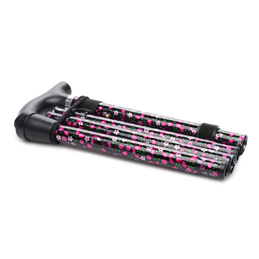 A2Z Unisex Lightweight Foldable Walking Stick Adjustable Height Ergonomic Handle