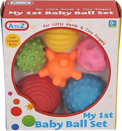 6 Piece Baby Ball Set Multi Textured Sensory Soft Balls Different Shaped Set