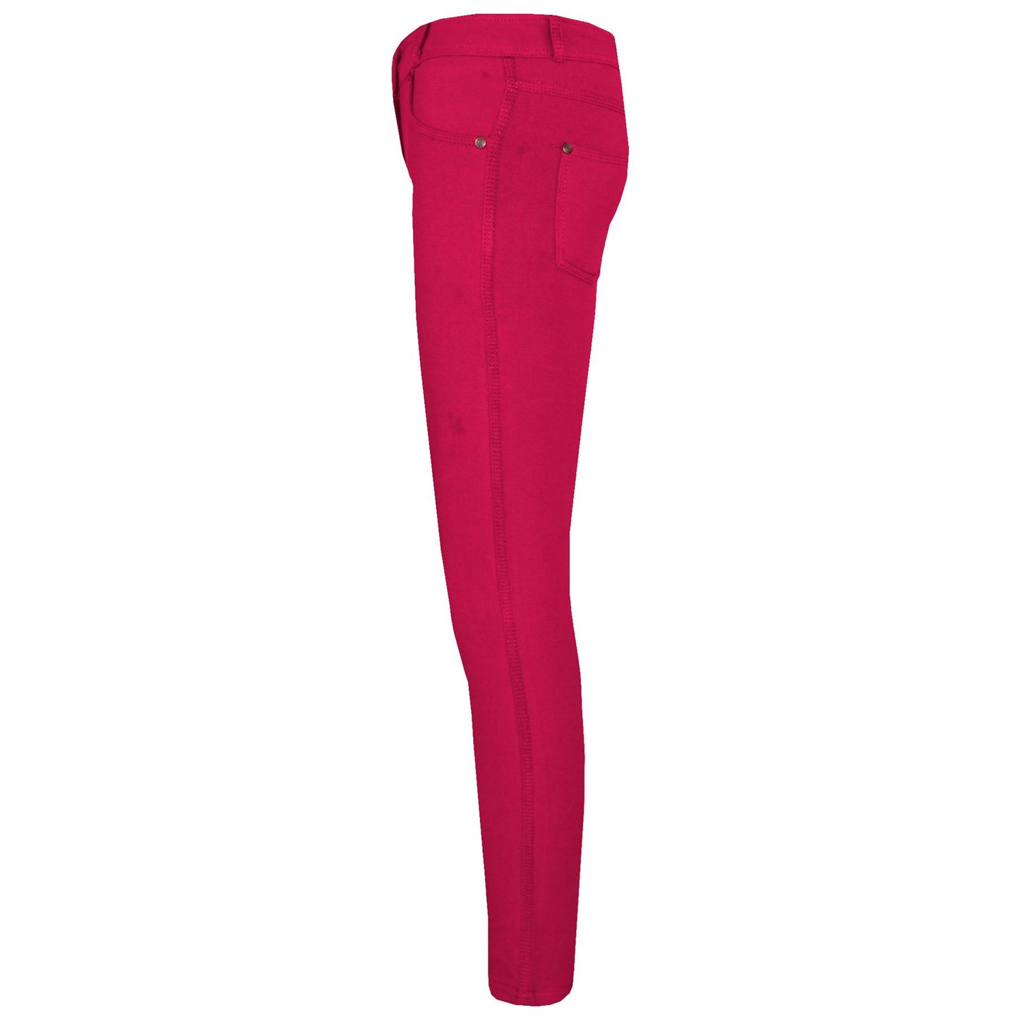 Kids Skinny Jeans Girls Stretchy Jeggings Fit Pants Coloured Trousers 5-13 Years