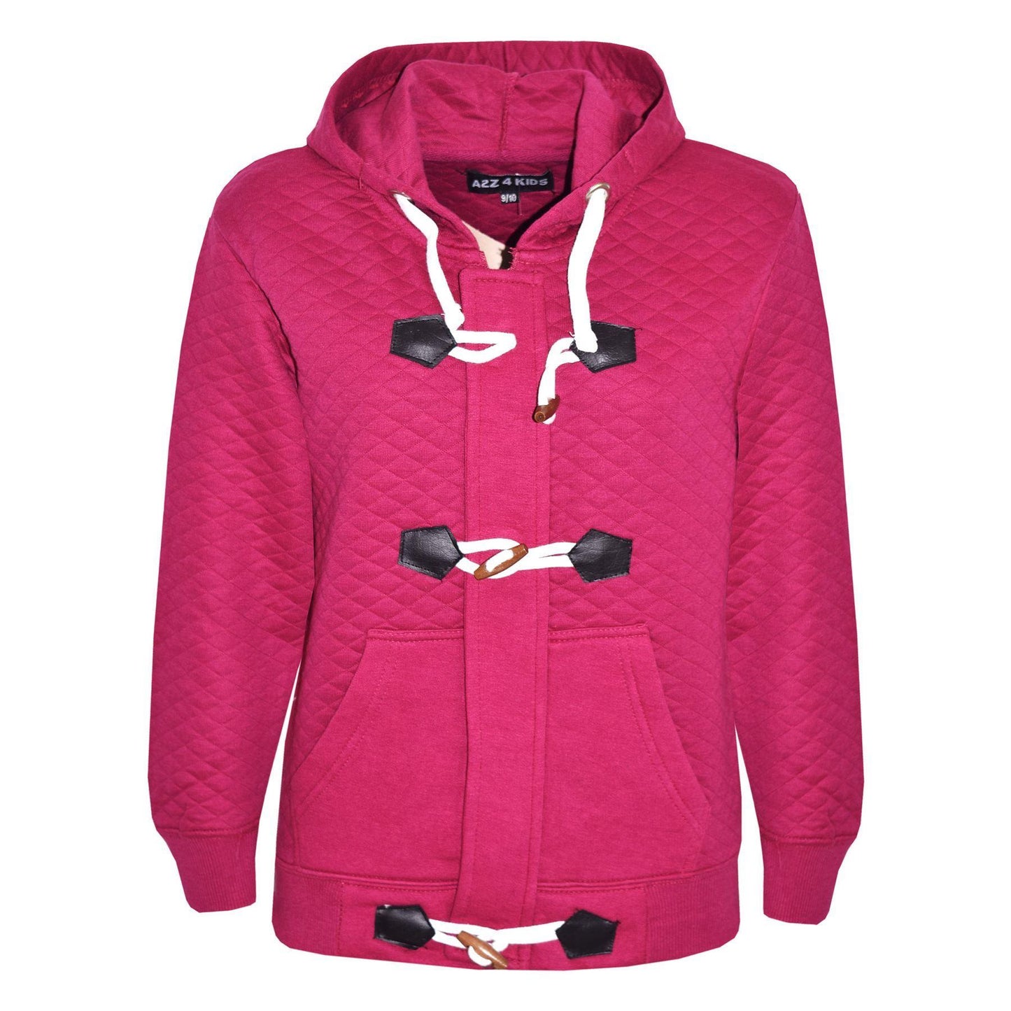 KIDS GIRLS BOYS DUFFEL HOODIE KIDS QUILTED FLEECE HOODED JACKET AGE 7-13 YEARS