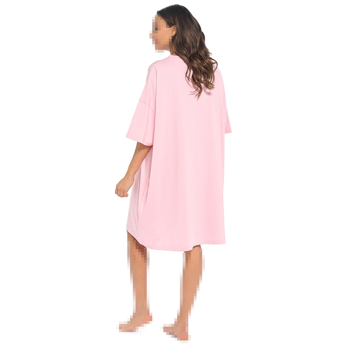 Ladies Oversized Nighties Short Sleeve Nigtshirt Women Casual Baggy Lounge Tee