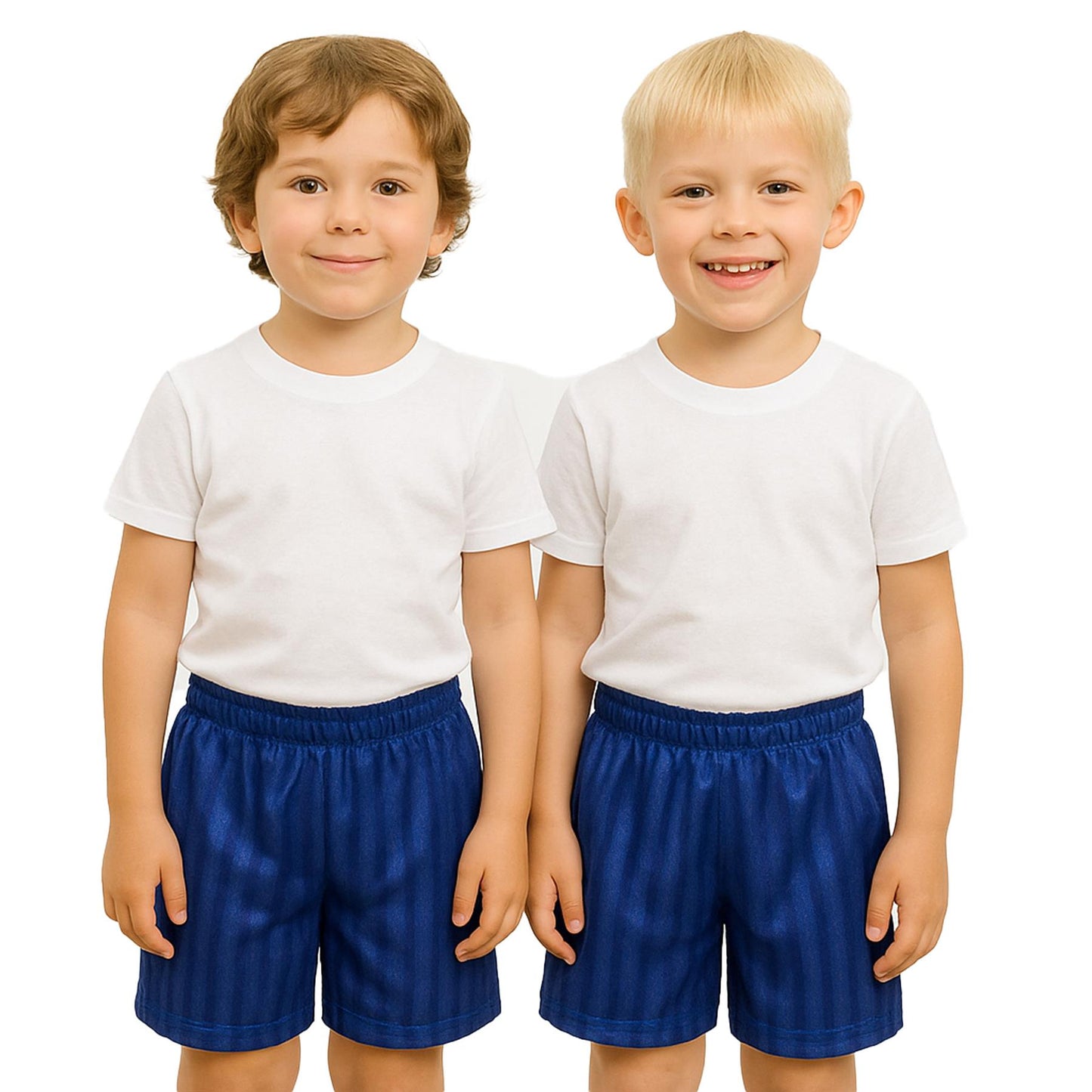 A2Z 4 Kids Shadow Stripe PE Shorts Pack of 2 Football Gym Shorts Age 2-13 Years