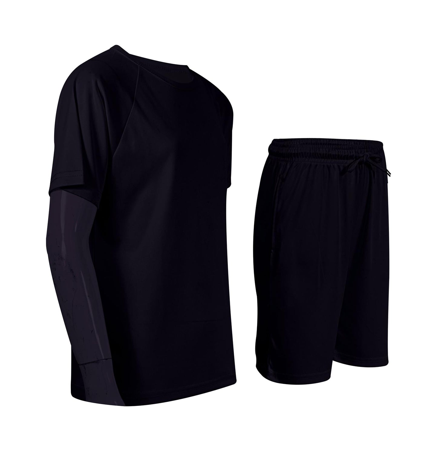 Kids Girls Boys Football Kit T Shirt Shorts PE Athletic Sportswear Outfit Set