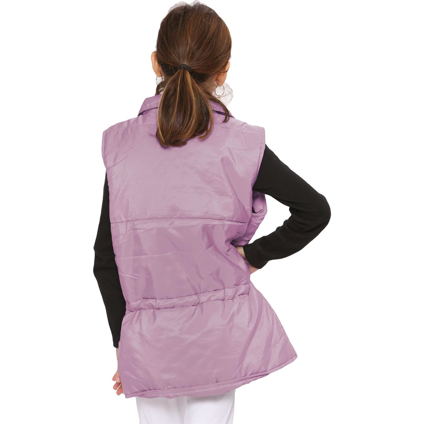 Kids Girls Sleeveless Coat Gilet Fashion Oversized Gilet Style Jacket Coat