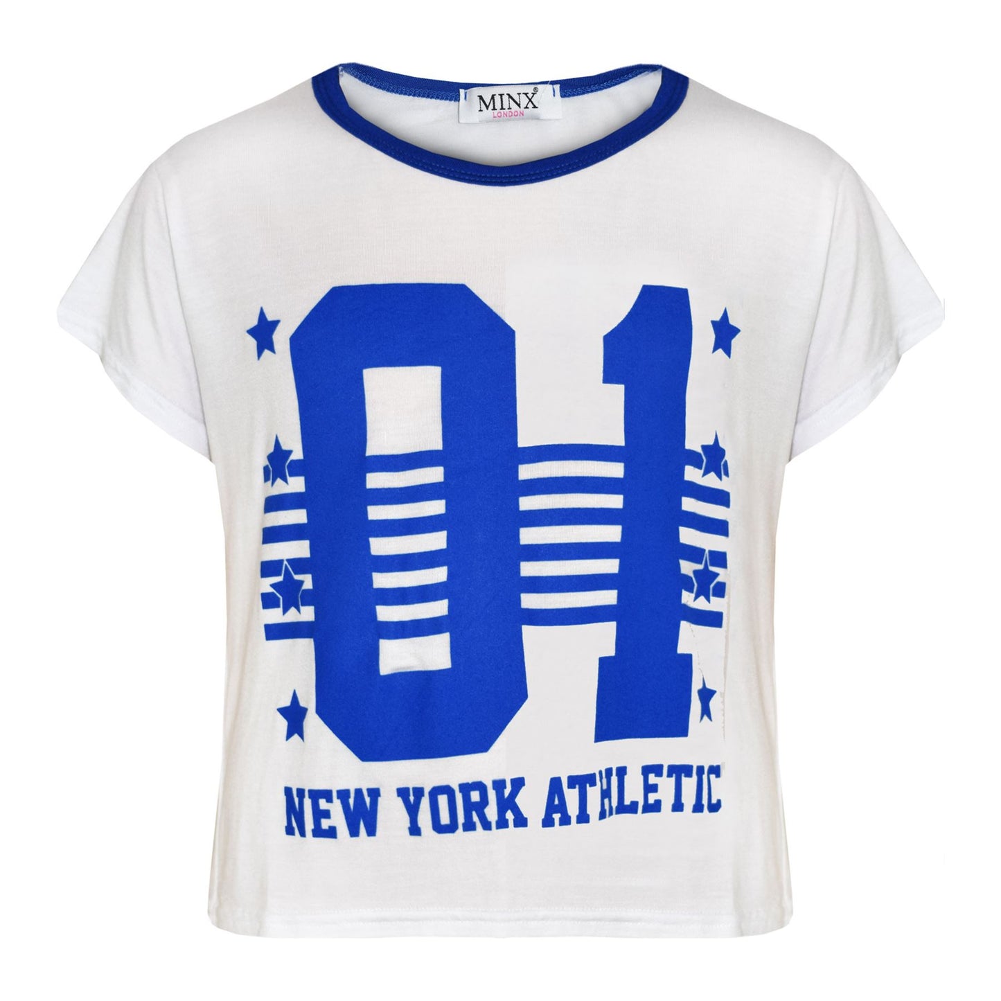 Girls Tops Kids 01 New York Athletic Print Stylish Crop Top Legging Set 7-13 Yrs