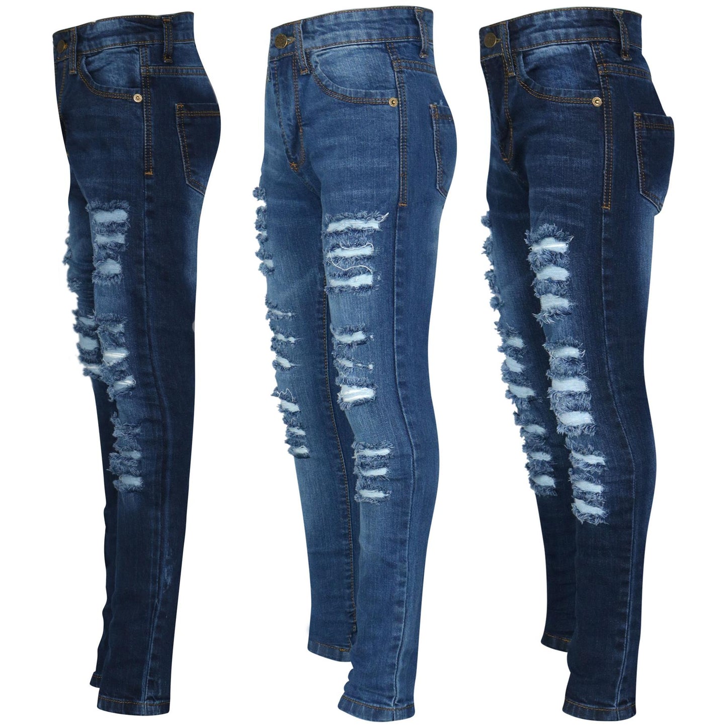 A2Z 4Kids Kids Ripped Jeans Comfort Stretch Jeans Cotton Pants Age 3-14 Years