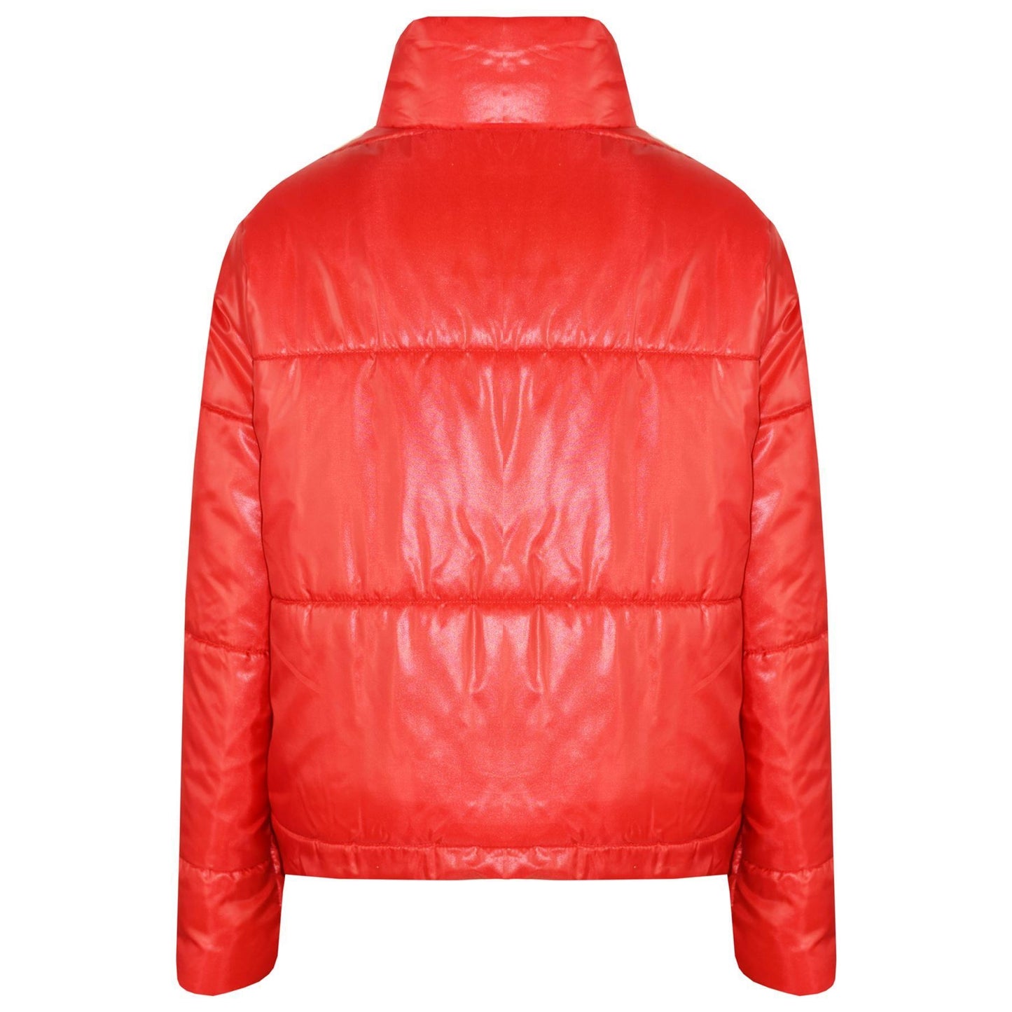 Girls Jacket Kids Wetlook Cropped Padded Quilted Puffer Bubble Jackets Coat 5-13