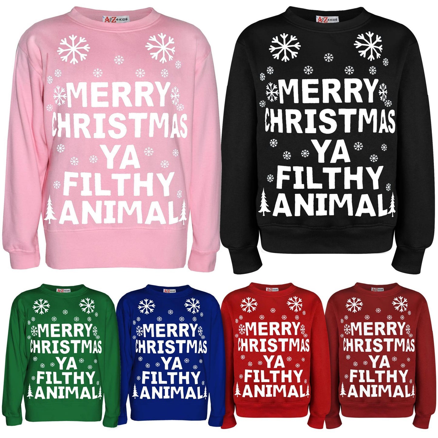 Merry Christmas Unisex Ya Filthy Jumper Sweatshirt Ya Filthy Animal For Adults
