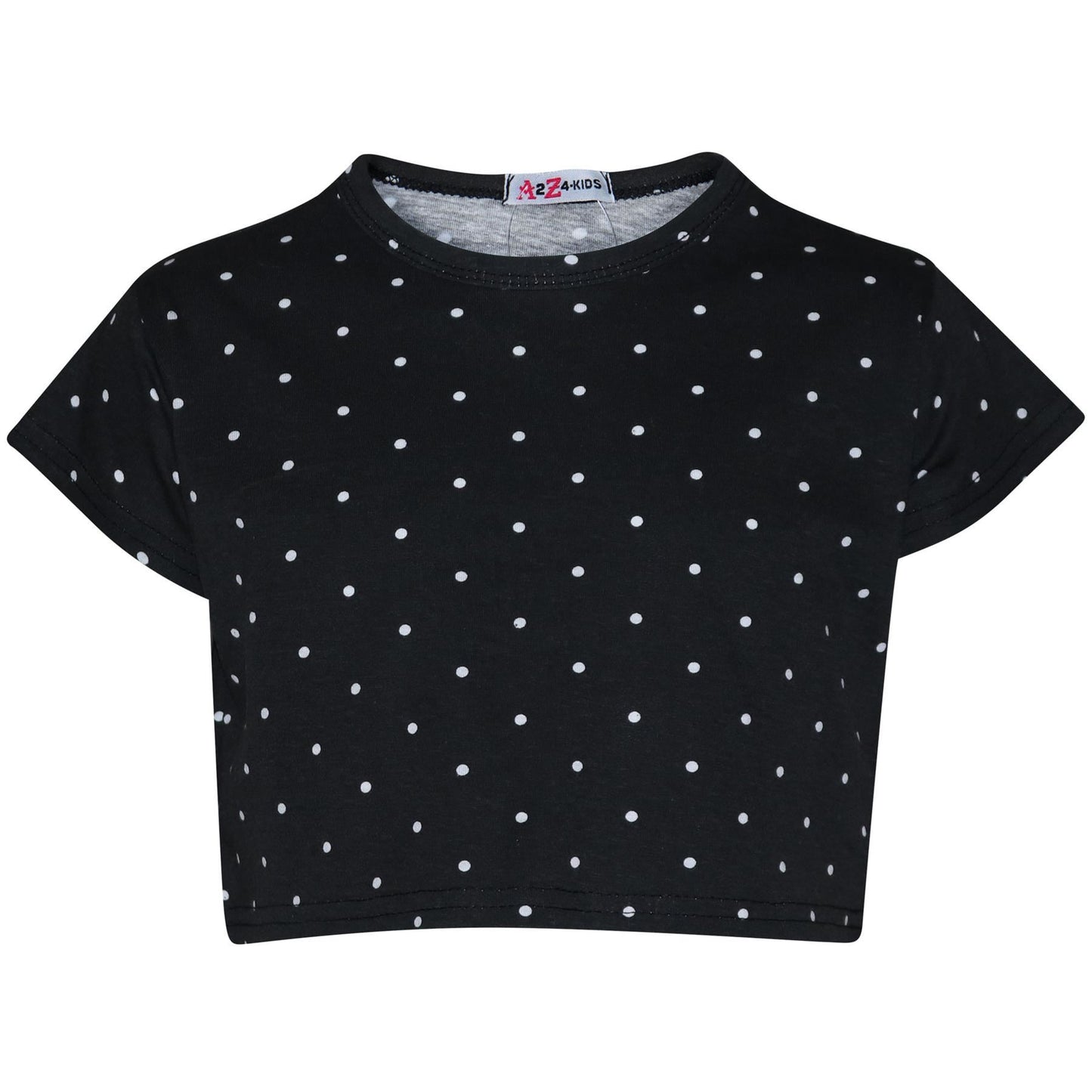 A2Z 4 Kids Girls Crop & Shorts Polka Dot Trendy Fashion Outfit Age 5-13 Years