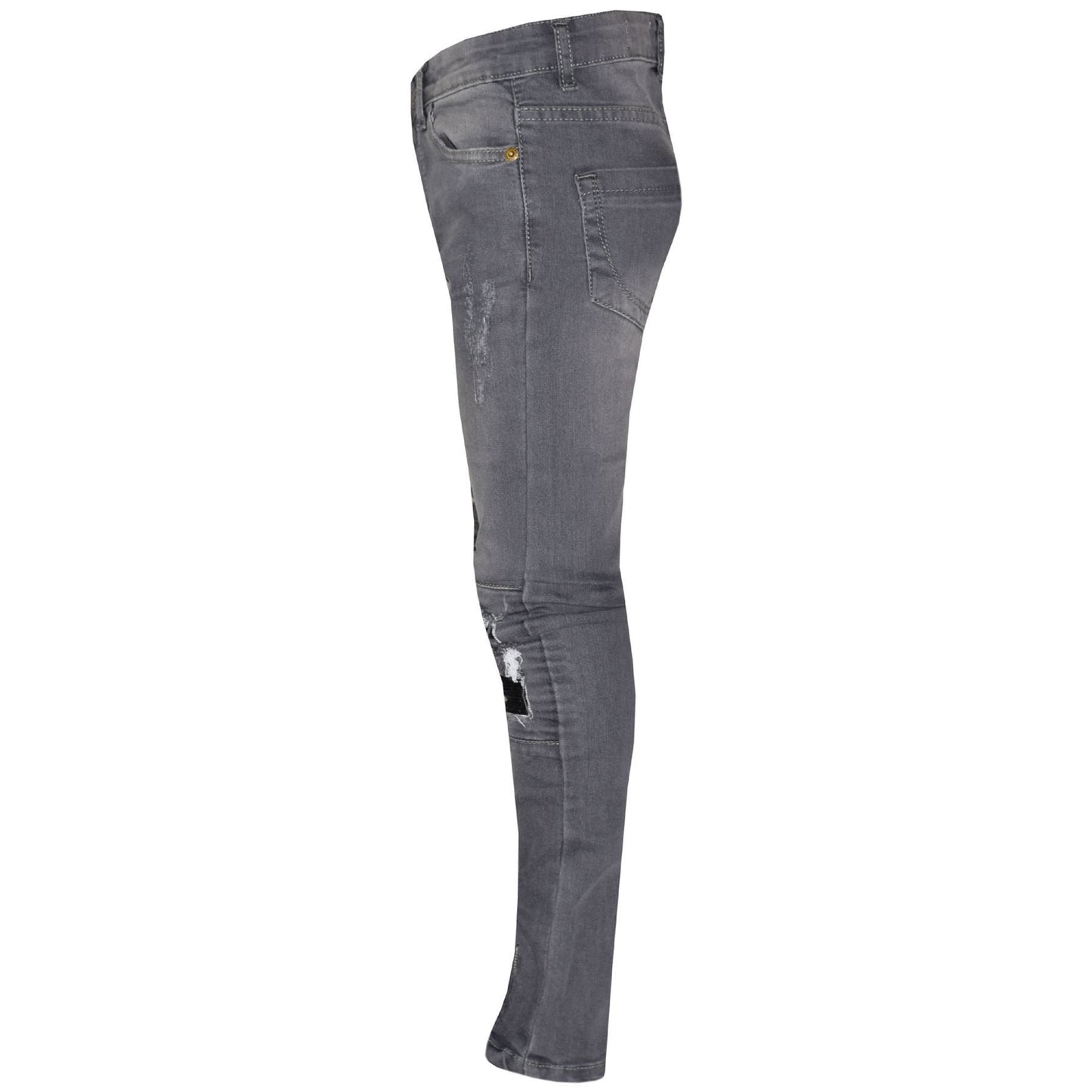 Kids Girls Stretchy Jeans Designer Ripped Drape Panel Denim Pant Trouser 5-13 Yr