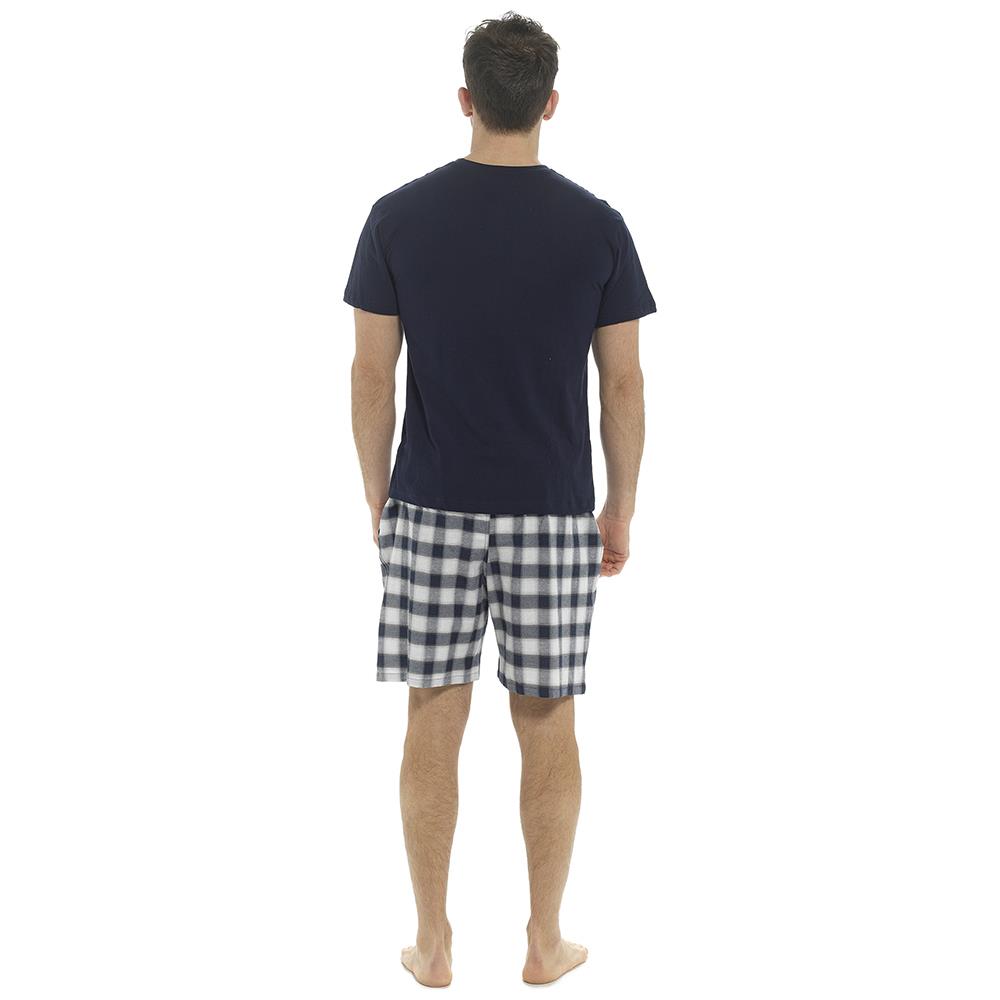 A2Z Mens Pyjamas Jersey Short Sleeve T-Shirt Woven Check Shorts Pyjamas Top Set