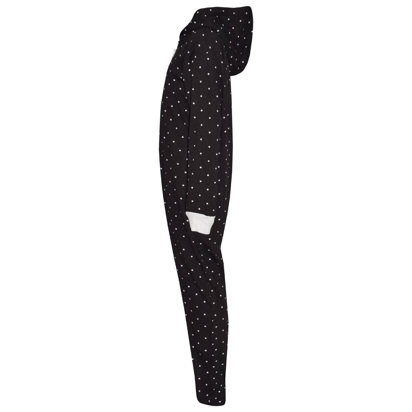 Kids Boys Girls Polka Dot Cotton A2Z Onesie One Piece Black Hooded Jumpsuit 2-13