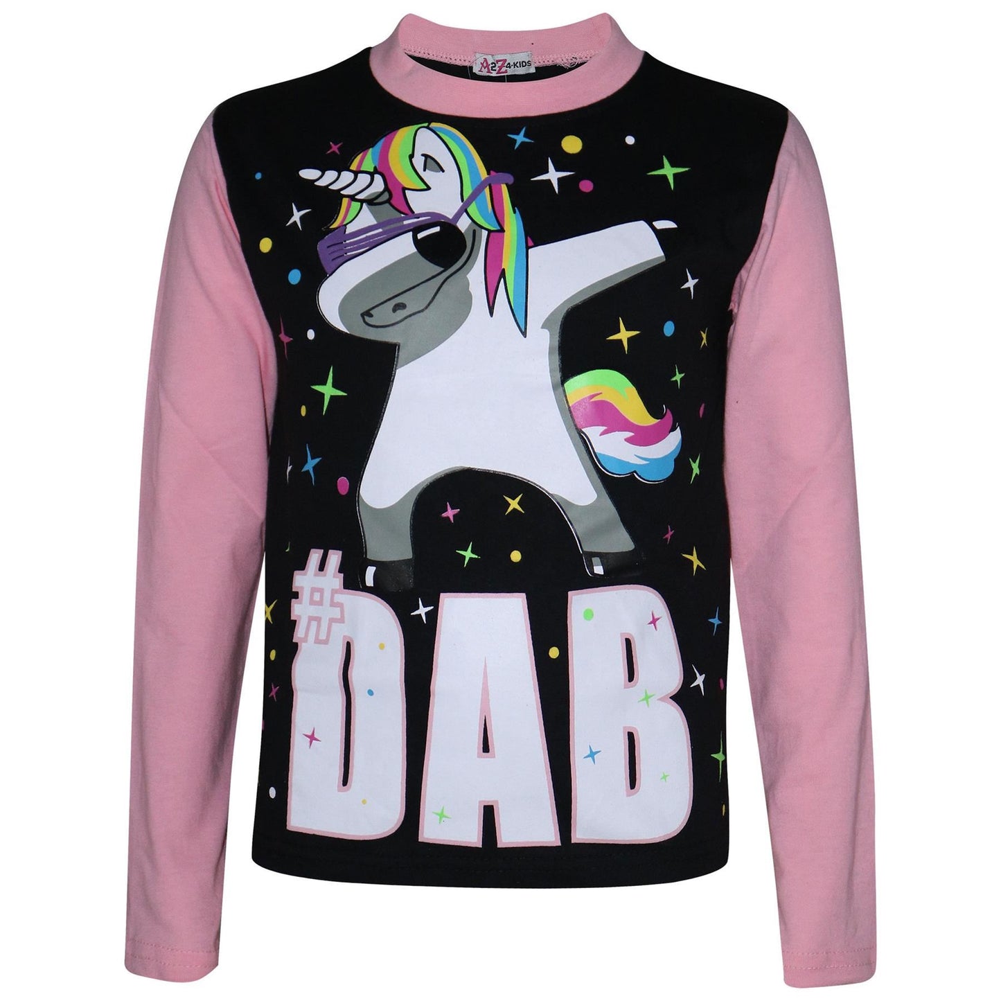 Kids Girls Pyjamas Dabbing Unicorn #Dab Floss Lounge Wear Nightwear PJS 5-13 Yrs