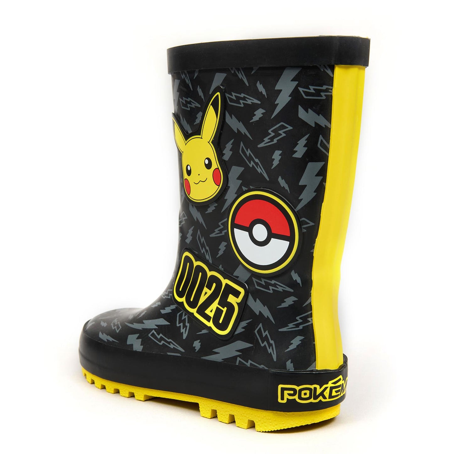 Officially Licensed Pokemon Pikachu 0025 Kids Wellies Lightning PVC Rain Boots
