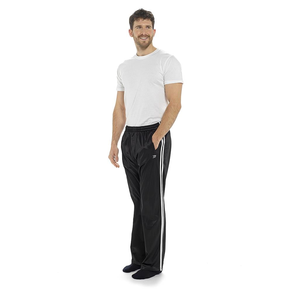 Mens Striped Leisure Jogging Lightweight Bottoms Elasticated Waist Sweatpants