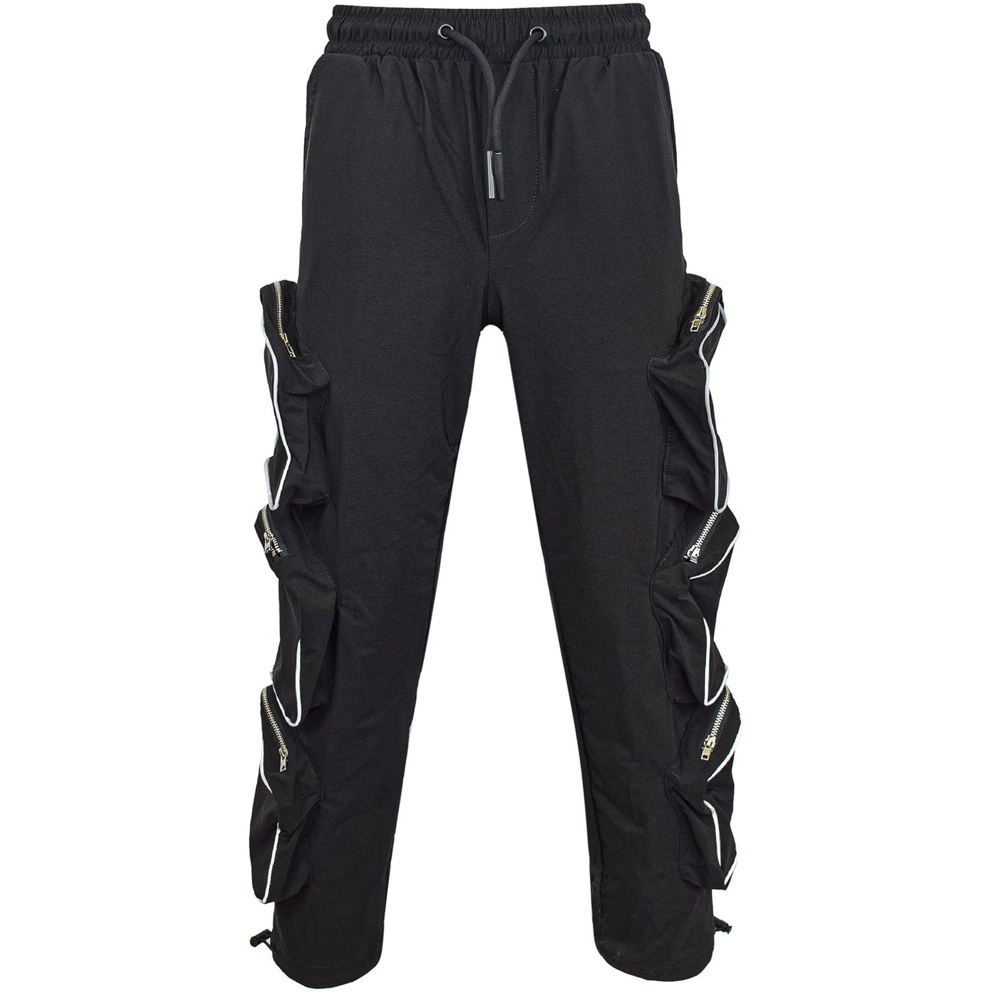 Kids Girls Cargo Trousers Elasticated Waist Comfortable Joggers Casual Pants