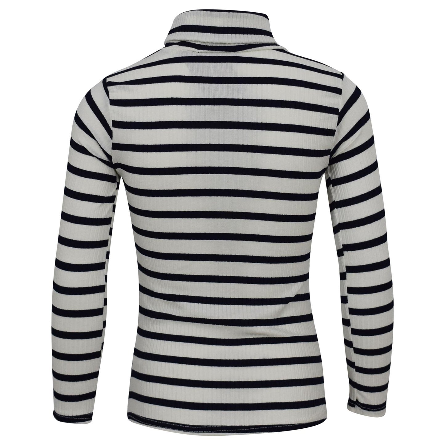 Kids Girls Boys Polo Neck High Neck Long Sleeve Polo Turtle Roll Neck Top