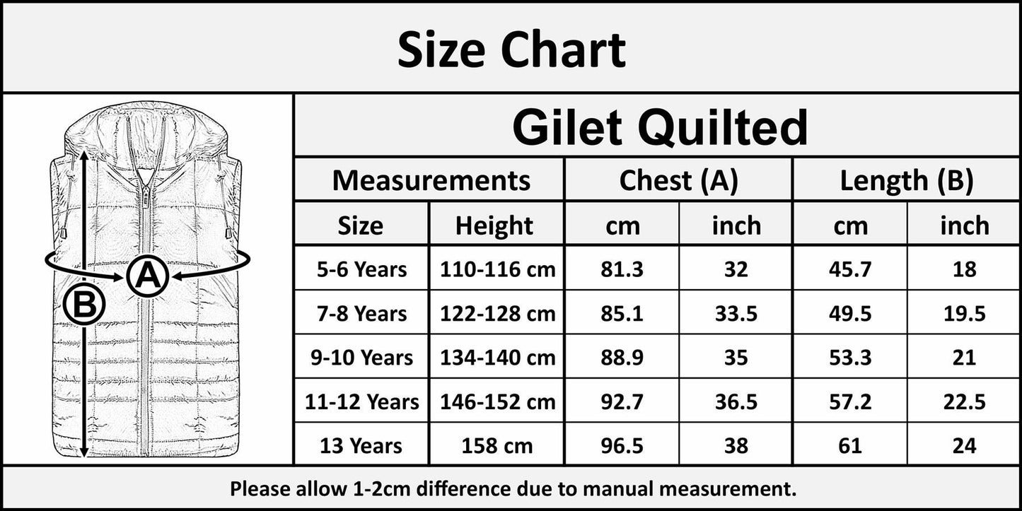 A2Z 4 Kids Girls Boys Sleeveless Hooded Padded Quilted Lined Gilet Bodywarmer Fashion Jackets Age 5 6 7 8 9 10 11 12 13 Years