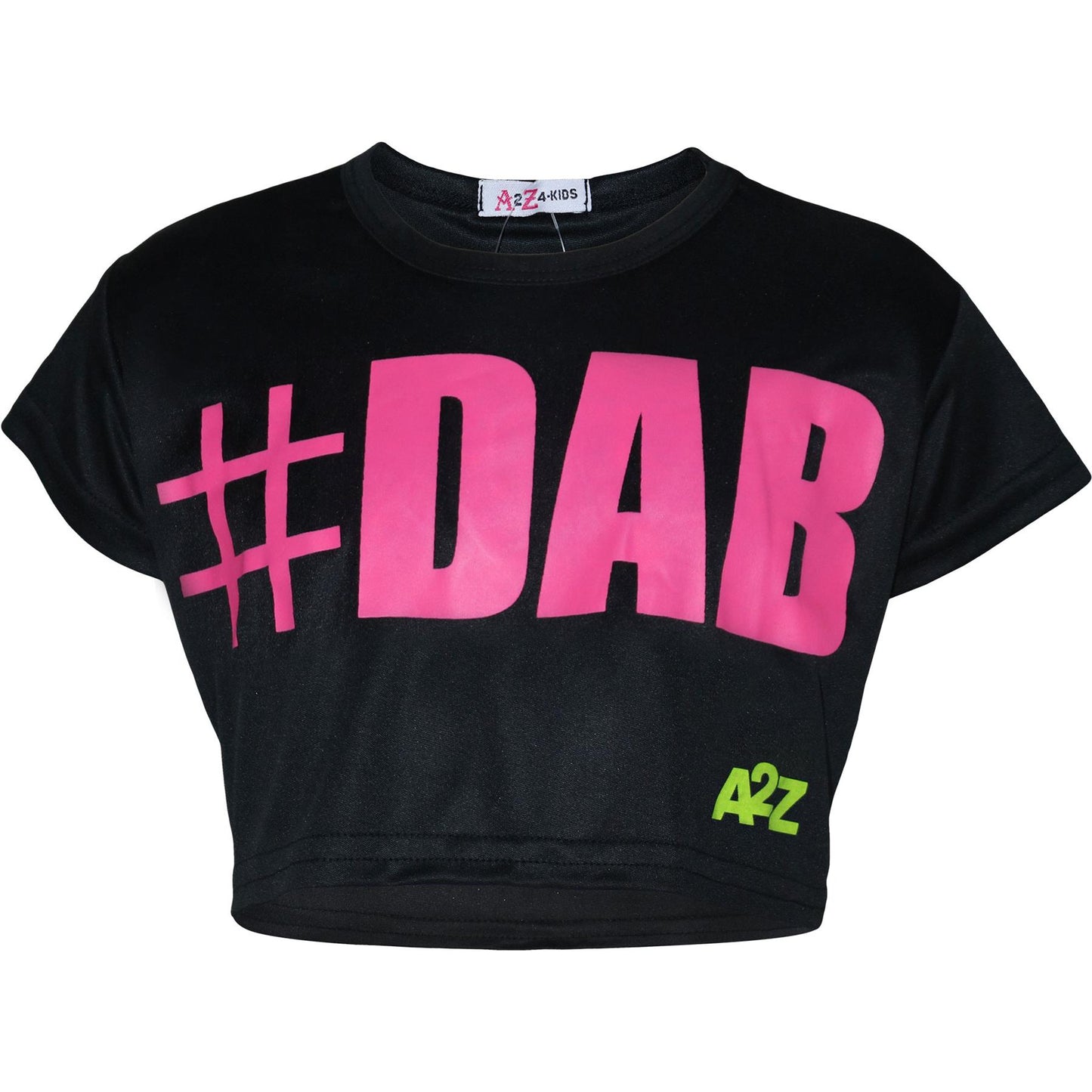 Kids Girls Crop Top #DAB Trendy Stylish Floss Fashion T Shirt & Skirt Set 5-13Yr