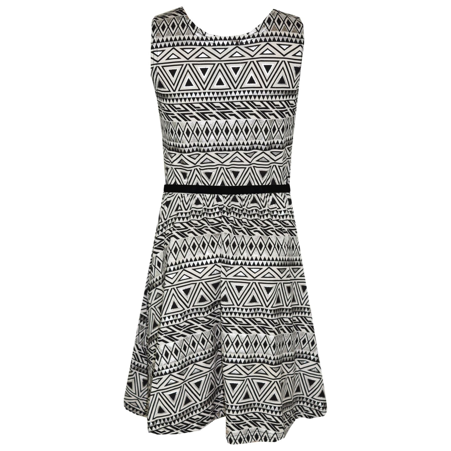 Girls Skater Dress Kids Aztec Print Summer Party Swing Midi Dresses 7-13 Years