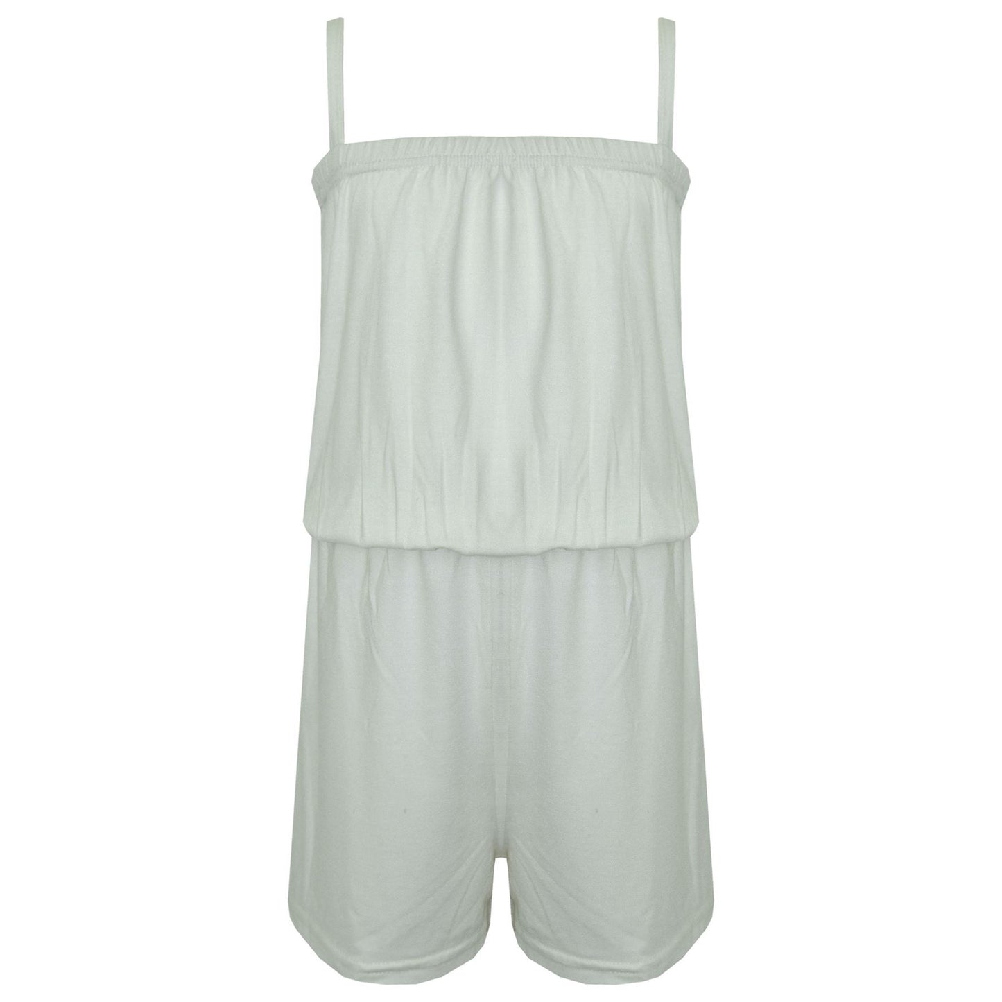 Kids Girls Plain Color Playsuit Trendy Summer All In One Jumpsuit New Age 5-13 Y