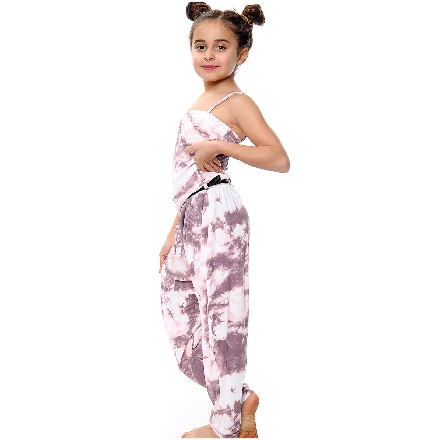 Kids Girls Jumpsuit Tie Dye Print Trendy Fahsion Playsuit All In One Jumpsuits