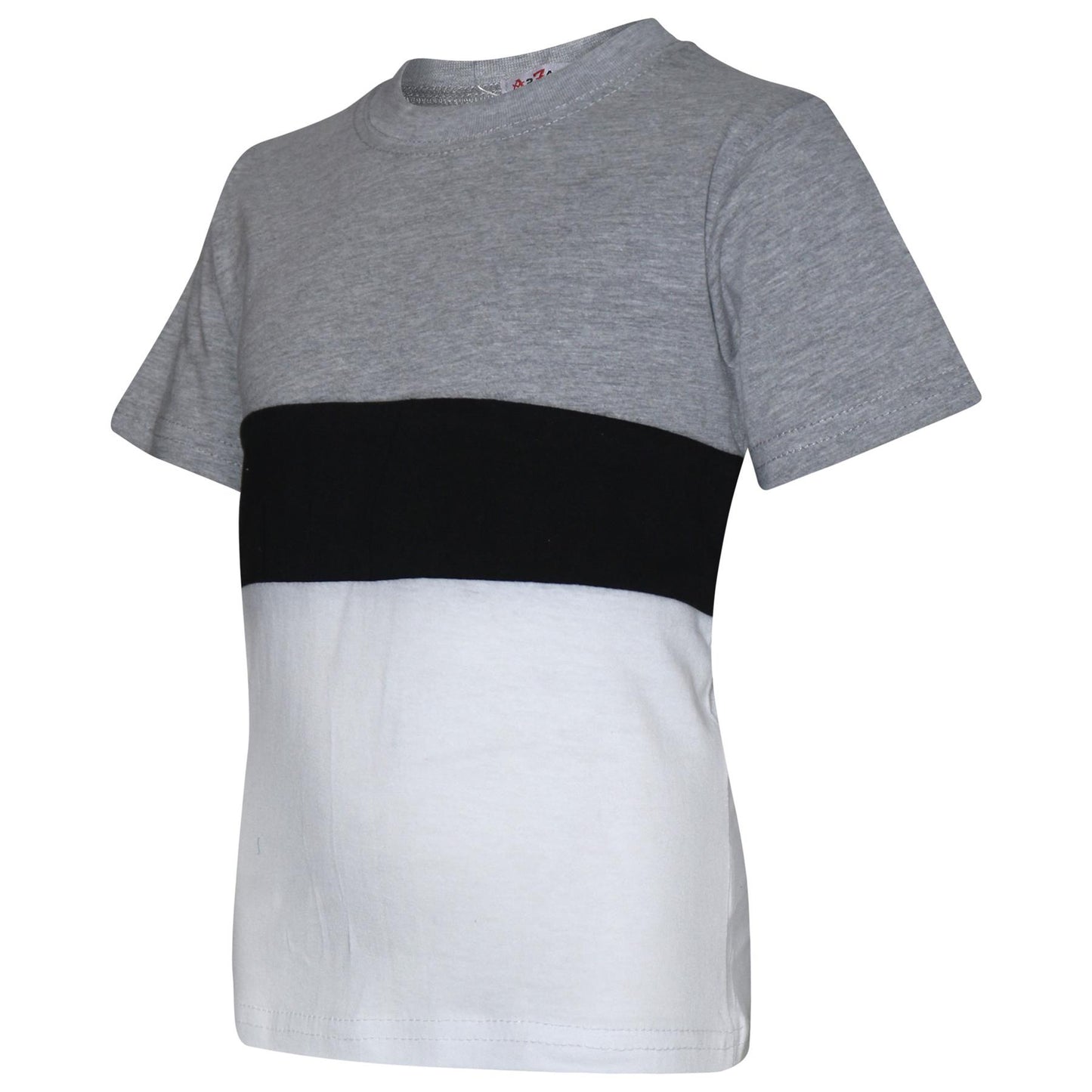Kids Colour Contrast Panel Top & Shorts Set Summer Wear Girls Boys Age 5-13 yrs