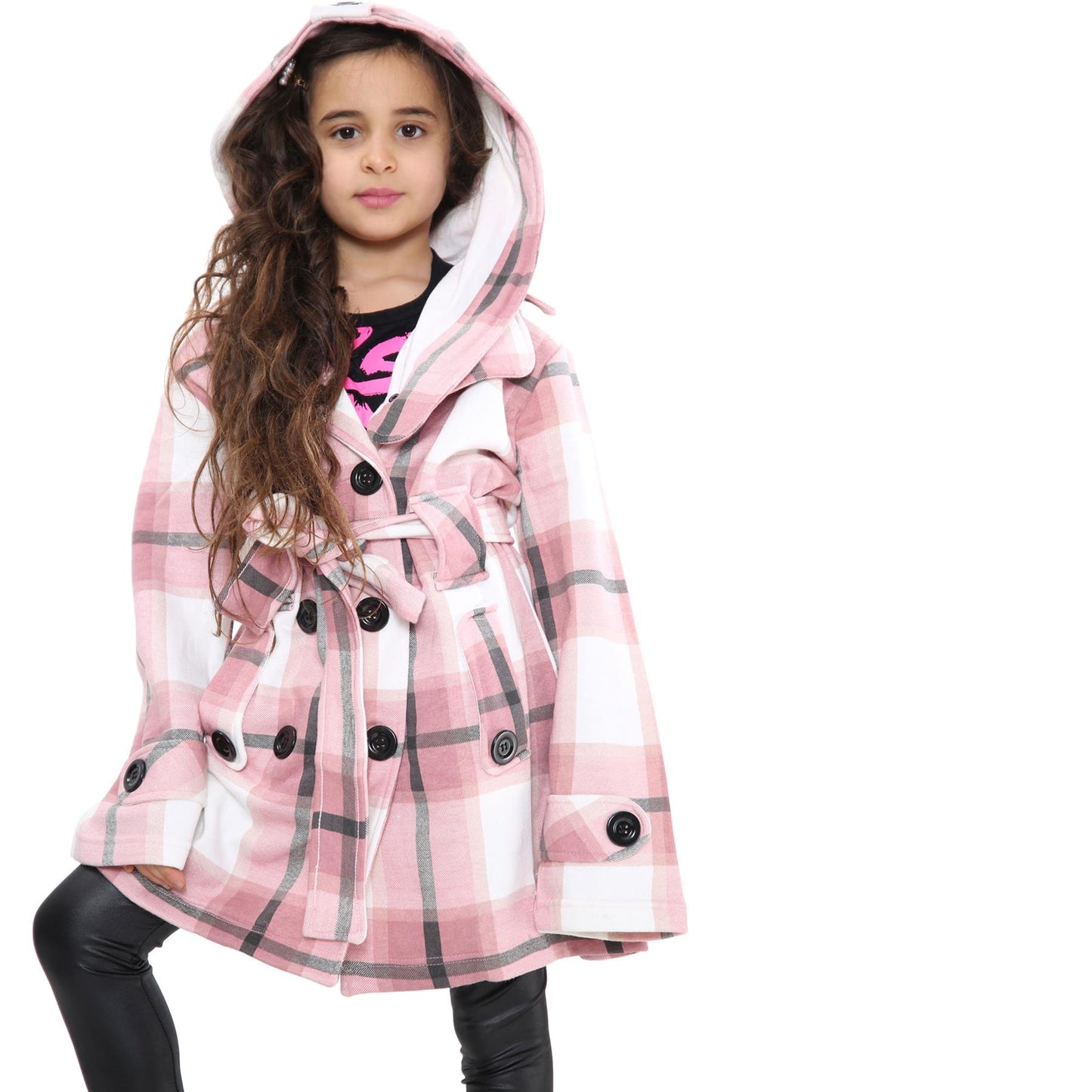 A2Z 4 Kids Parka Jacket Hooded Warm Jacket Oversized Belted Cuffs 5 -13 Years