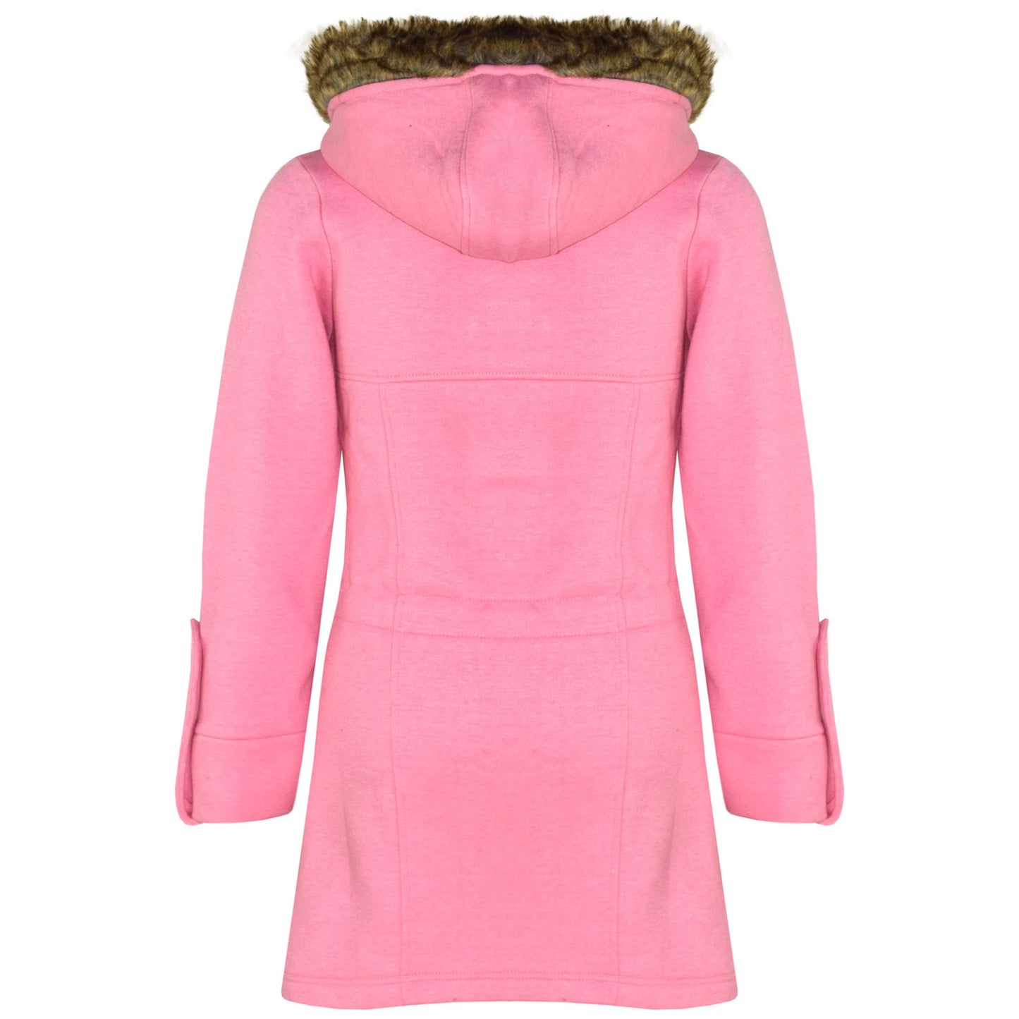 GIRLS COAT KIDS FLEECE PARKA JACKET LONG FAUX FUR HOODED SUMMER COATS AGE 7-13Y