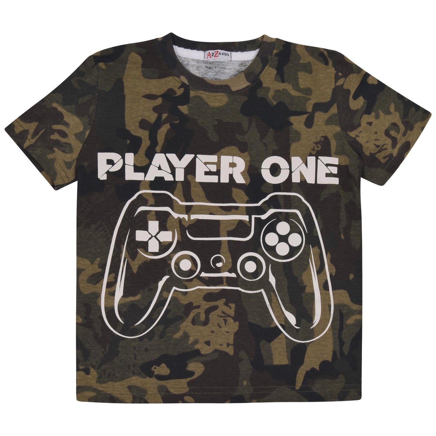 A2Z 4 Kids Short Set Camouflage Green Short Sleeve T Shirt Shorts Comfortable