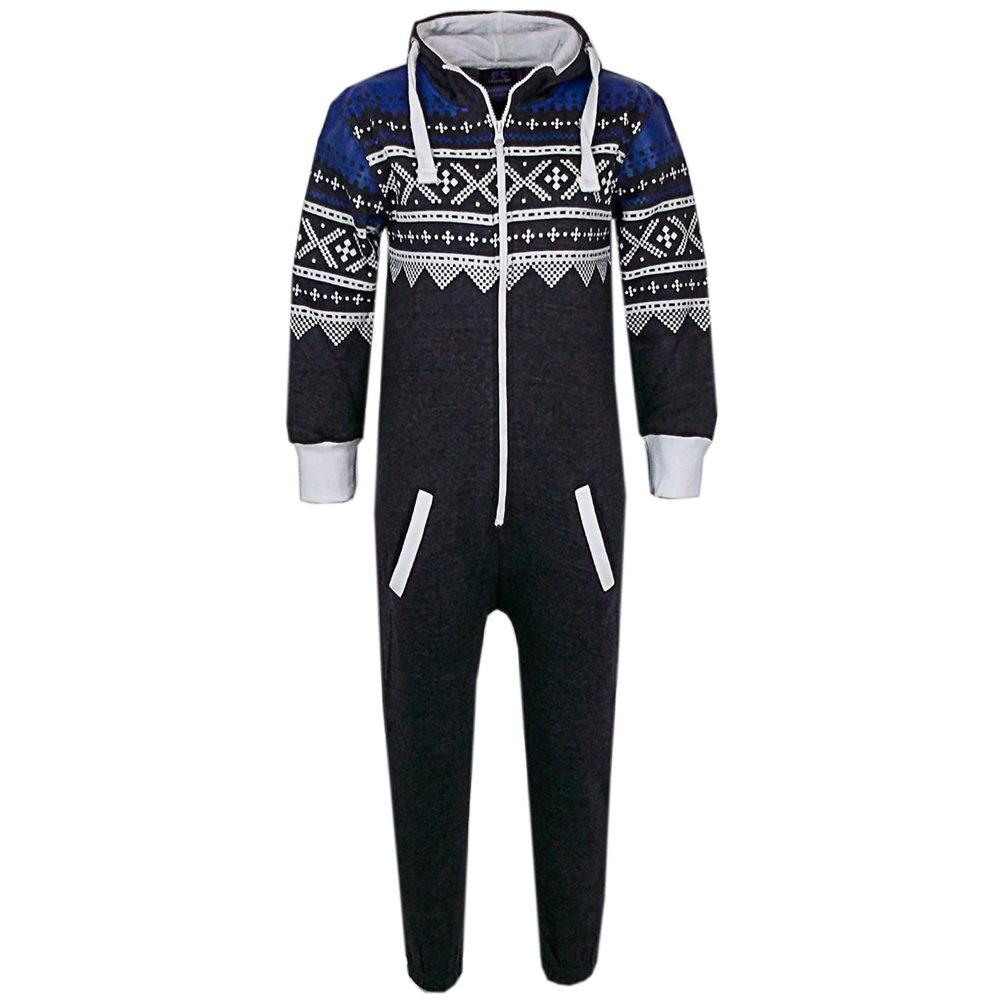 Kids Girls Boys A2Z Onesie One Piece Aztec Snowflake Print All In One Jumpsuits
