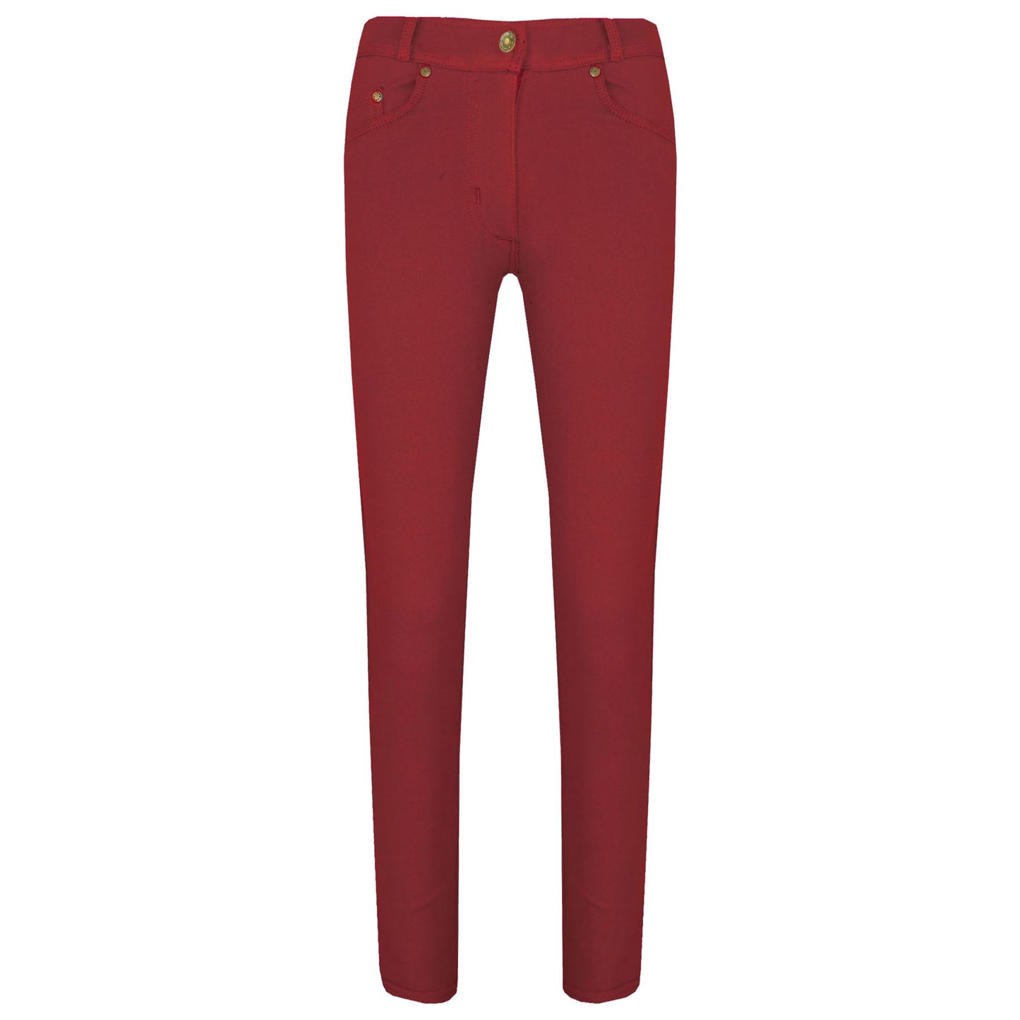 Kids Skinny Jeans Girls Stretchy Jeggings Fit Pants Coloured Trousers 5-13 Years