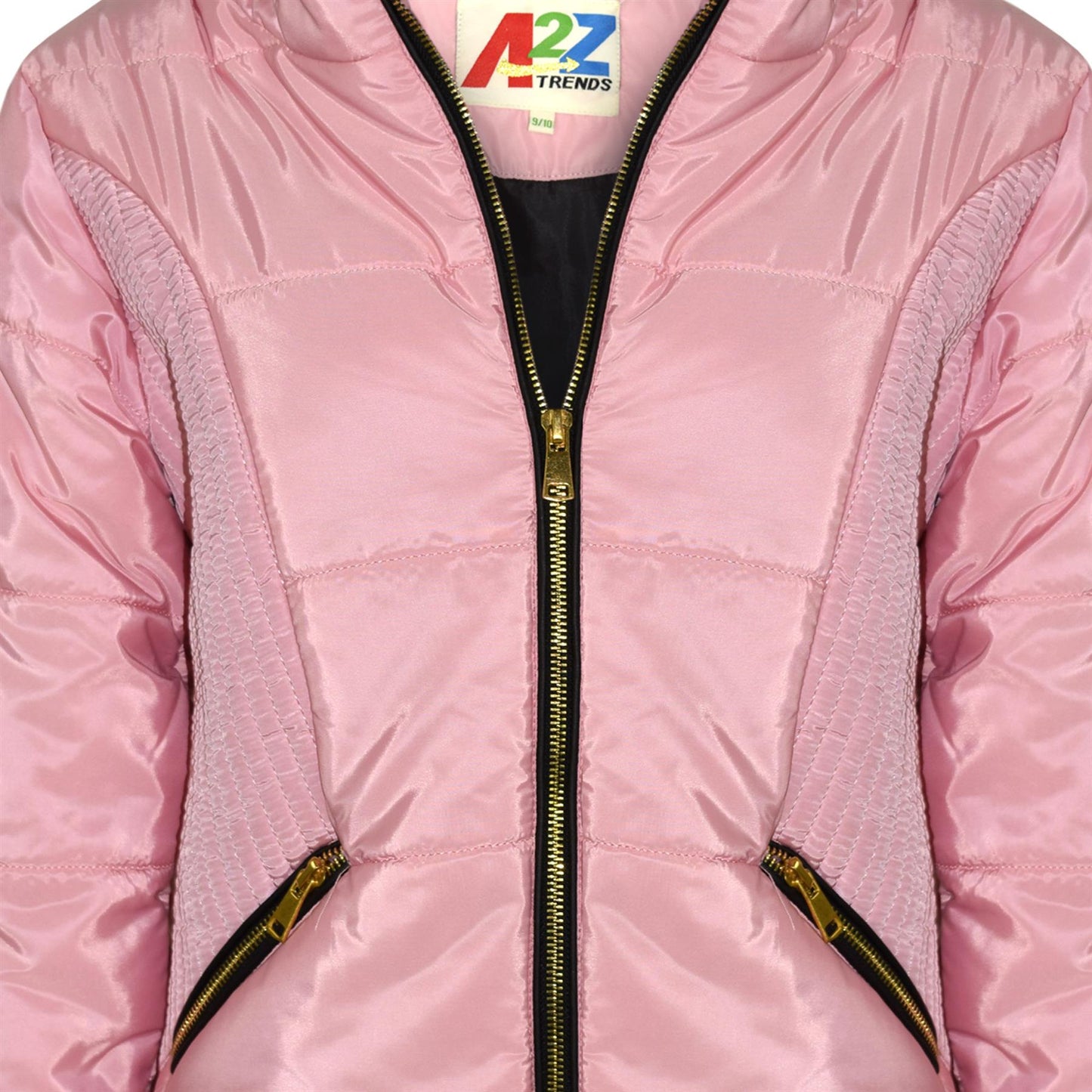 A2Z 4 Kids Girls Jacket Padded Puffer Jackets Faux Fur Collar Thick Coat 3-13