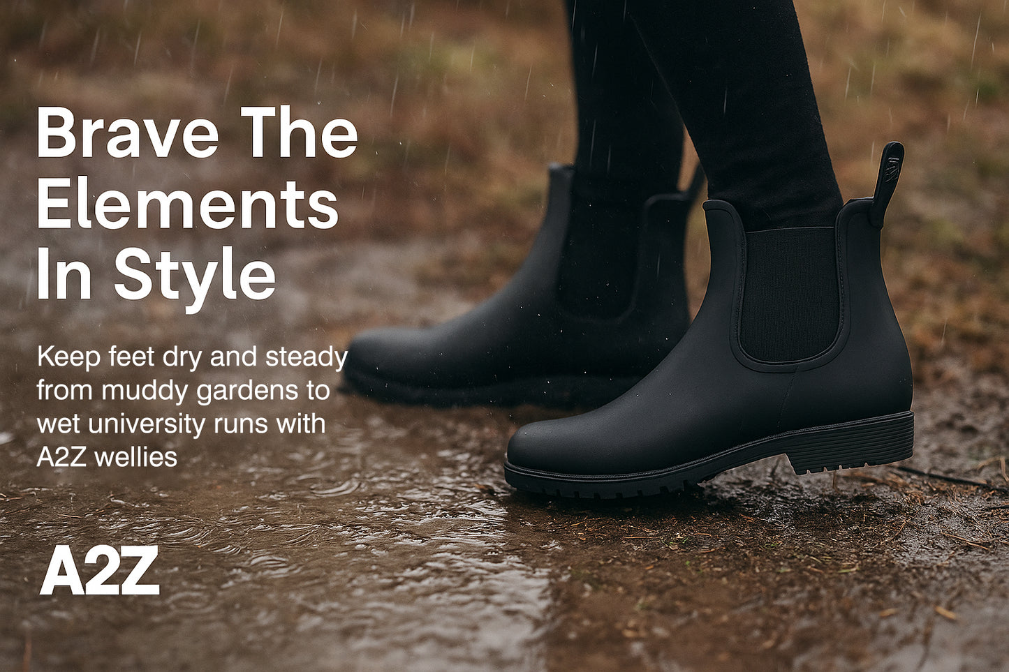A2Z Ladies Girls Teens Wellington Ankle Boots Waterproof PVC Chelsea Rain Shoes