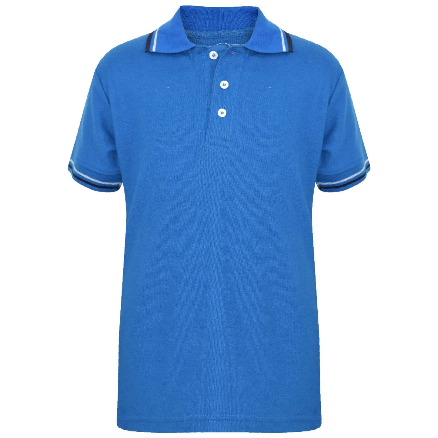 Kids Boys Girls Polo T Shirt Designer Plain Color School T-Shirts PE Top 3-13 Yr