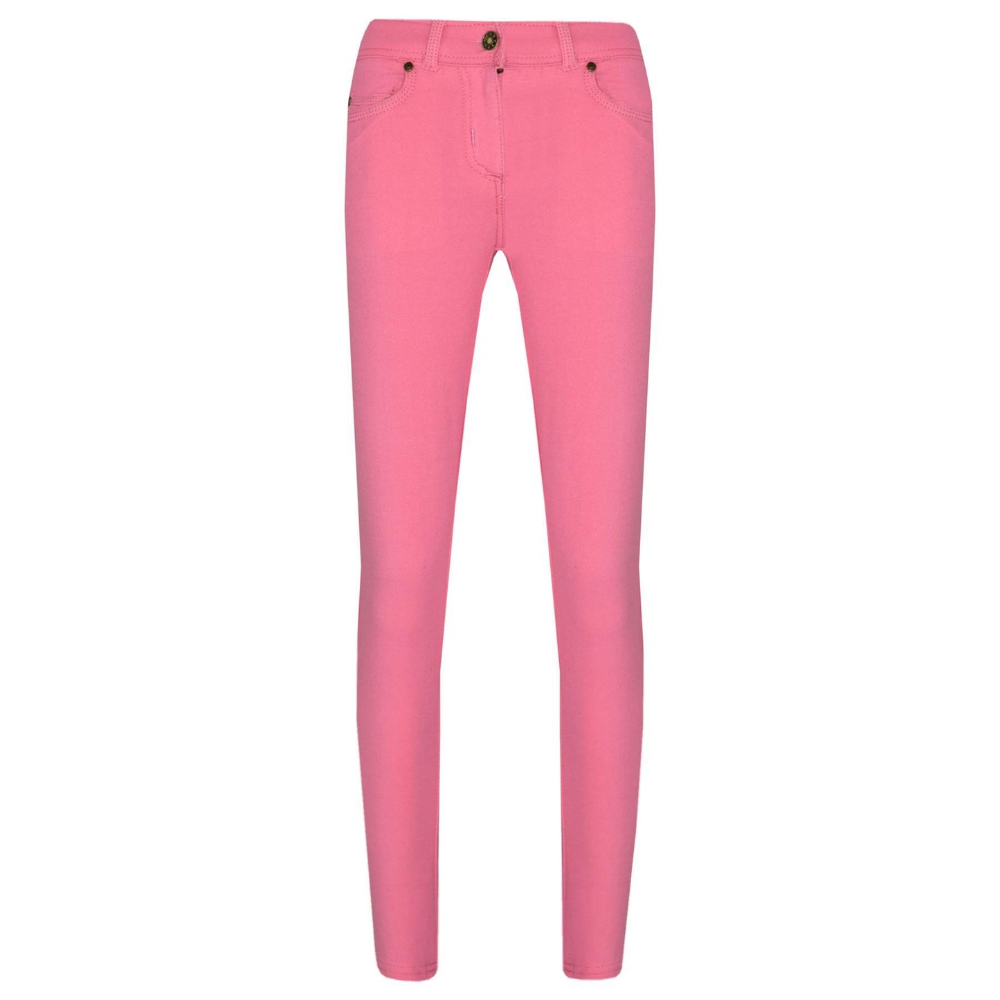 Kids Skinny Jeans Girls Stretchy Jeggings Fit Pants Coloured Trousers 5-13 Years