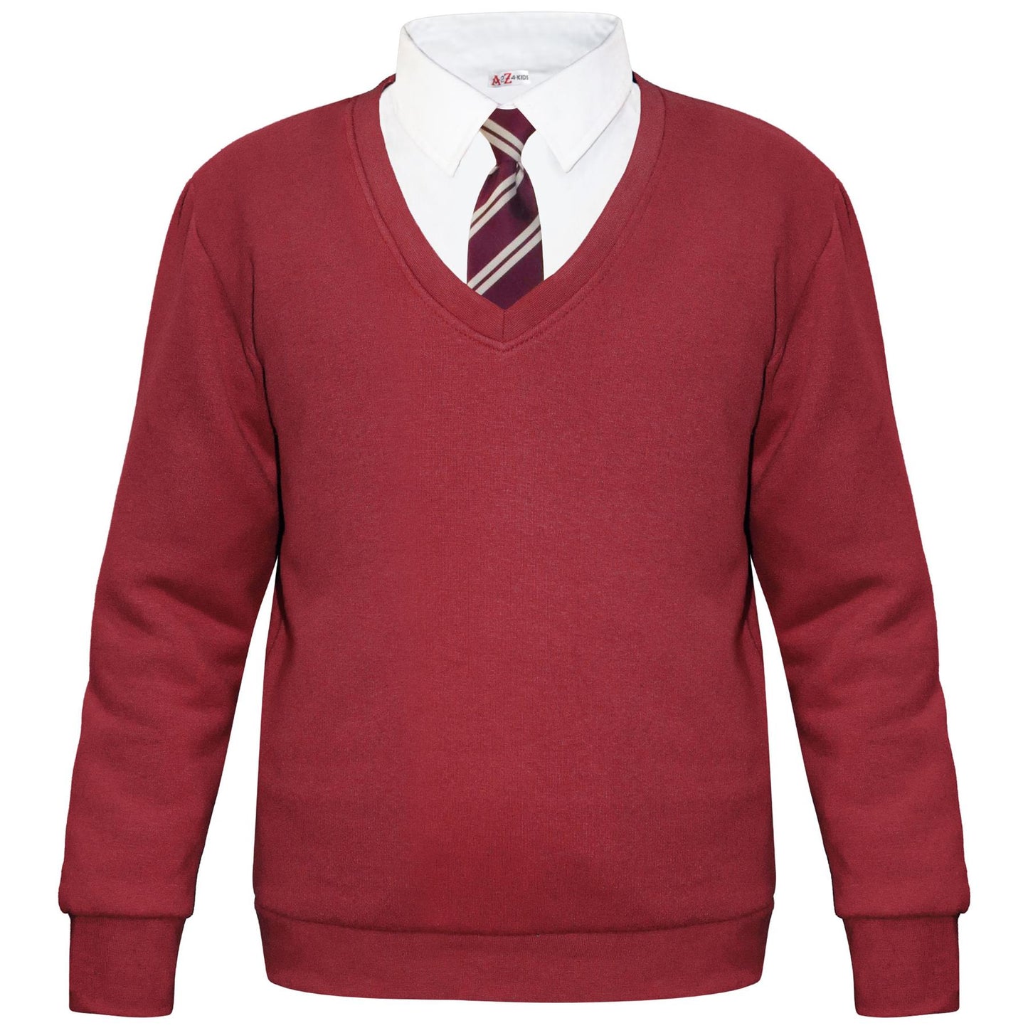 Kids Girls Boys Scouts School Uniform V Neck Jumper Single & 2 Pack Sweatshirt
